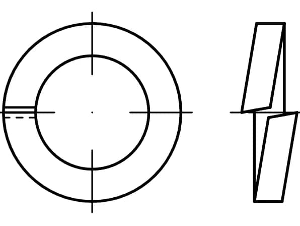DIN 7980 / PN 82008 Allen anahtarları için yaylı rondelalar