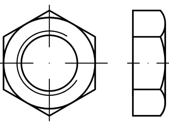 DIN 80705 düşük ince aralıklı somunlar