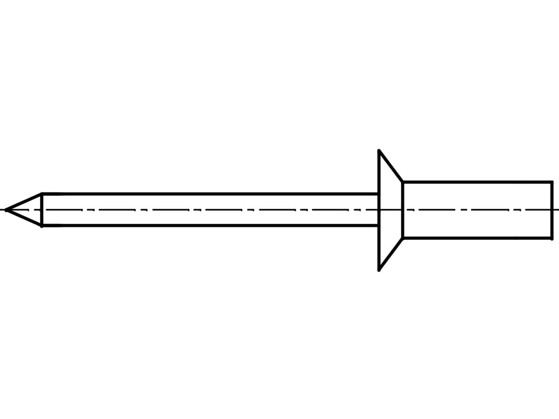 EB 88412 konik başlı sıkı kör perçinler