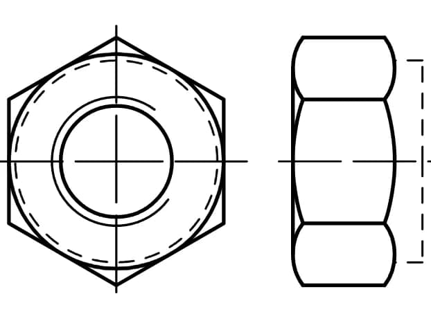 ISO 7040 bronz ekli kendinden kilitli somunlar